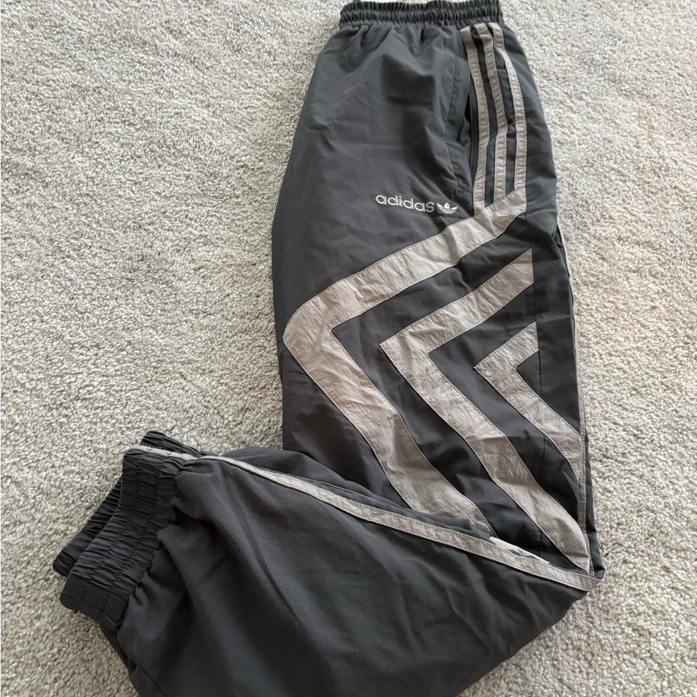Adidas Men's Black and Gray Track Pants used
